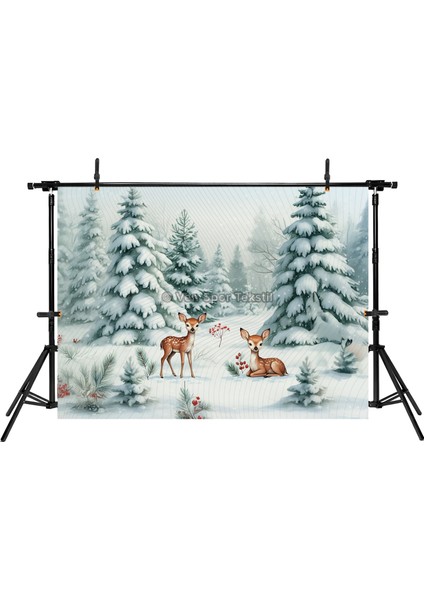 Kar Temalı Bambi Ormanında Masalsı Stüdyo Fonu Arka Plan, 200X150CM fiyatları