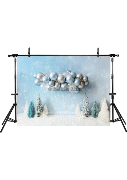 Makro Kar Tanesi ve Işıltılı Kış Atmosferi Arka Planı | 200X150CM Stüdyo Fonu fiyatları