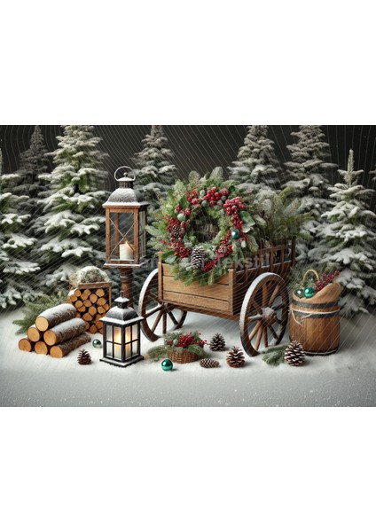 Kış Masalı Arka Plan 200X150CM Stüdyo Fonu