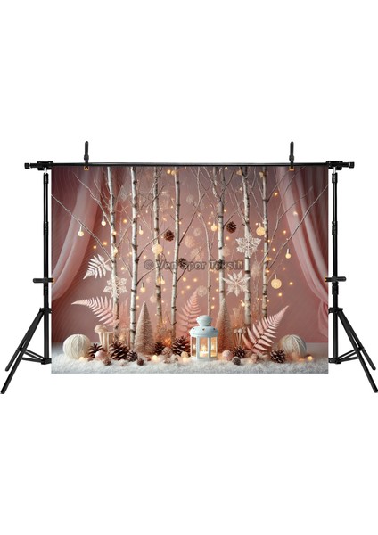 Kuzey Kutbu Kış Masalı Arka Plan - Stüdyo Fonu 200X150CM