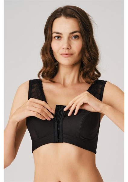 Kadın Balensiz Desteksiz Dolgusuz Geniş Askılı Toparlayıcı Önden Açılan Sırt Destekli Küçültücü Sütyen (3775) modelleri