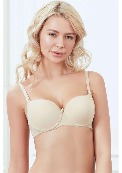 Kadın Balenli Desteksiz Dolgusuz Askıları Çıkabilen Günlük Klasik T-Shirt Sütyeni (3104S) fırsatları