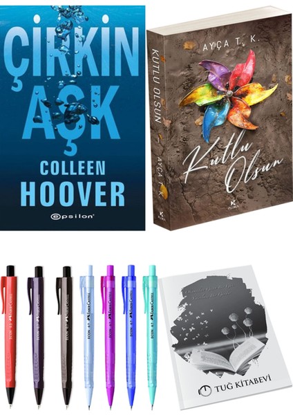 Kutlu Olsun ve Epsilon Yayınevi Çirkin Aşk Colleen Hoover 2'li Set + Hediyeli