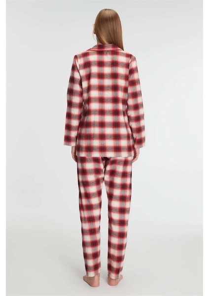 Pamuklu Uzun Kol Gömlek ve Pantolon Pijama Takım