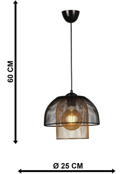 Efes Tekli Avize Siyah Eskitme Kafes indirimleri