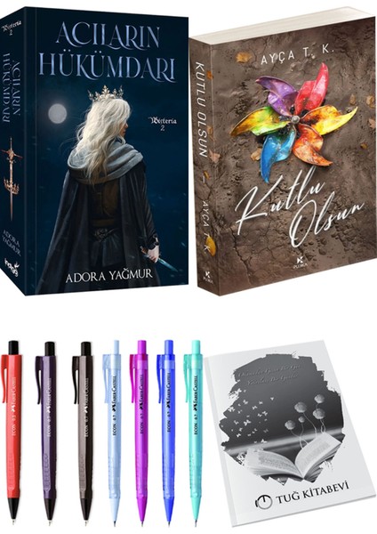 Kutlu Olsun ve Acıların Hükümdarı Adora Yağmur 2li Set + Hediyeli