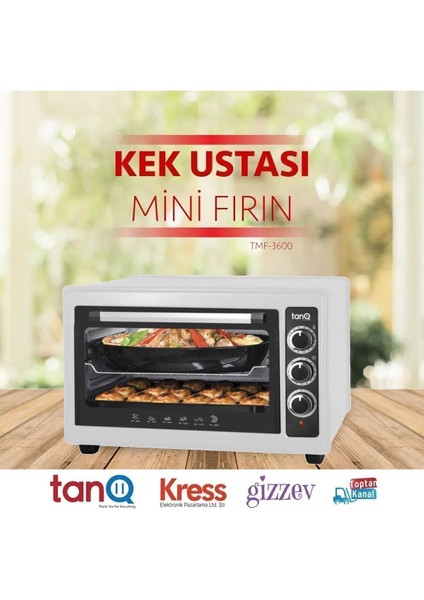 Kek Ustası Beyaz Mini Fırın – Küçük Mutfaklar Için Ideal Çözüm - Beyaz