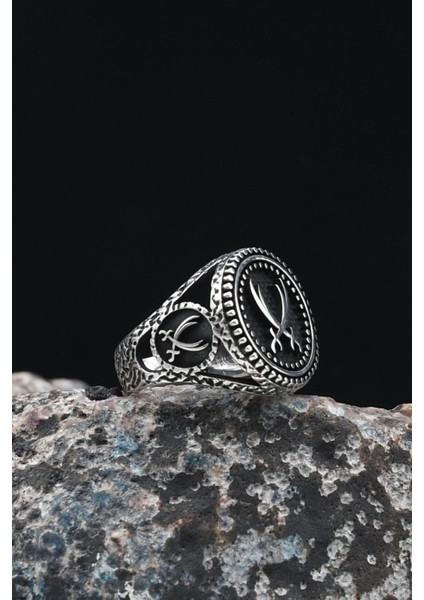 Gümüş Zülfikar Hz. Ali'nin Kılıcı 925 Ayar Gümüş Erkek Yüzüğü 901304 fiyatları