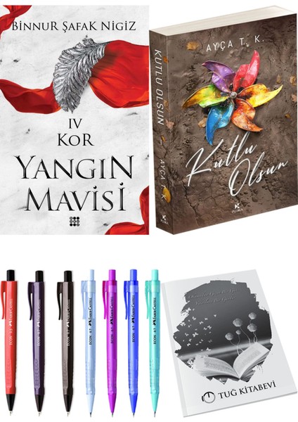Kutlu Olsun ve Dokuz Yayınları Yangın Mavisi 4 Kor Binnur Şafak Nigiz + Hediyeli