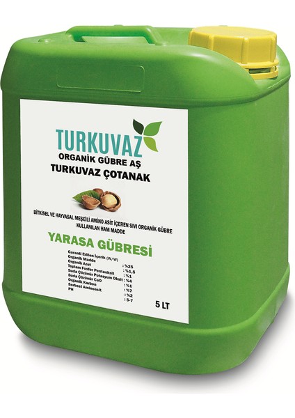 5 Lt. Turkuvaz Çotanak Organik Sıvı Yarasa Gübresi FINDIĞA ÖZEL YAPRAK VE TOPRAK GÜBRESİ