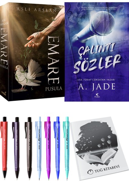 Çalıntı Sözler ve Emare Pusula Aslı Arslan 2li Set + Hediyeli