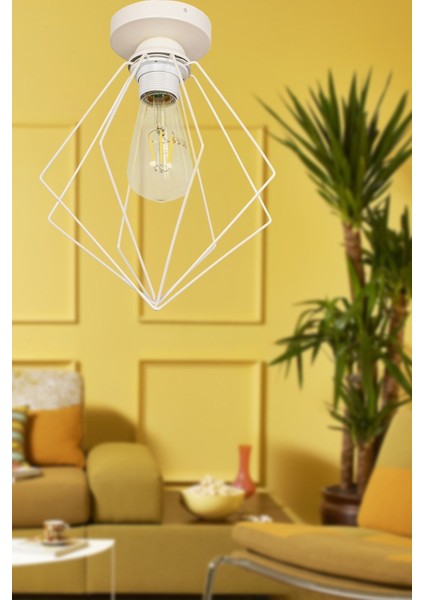 Lina Tekli Beyaz Tavan Montaj Avize fiyatları