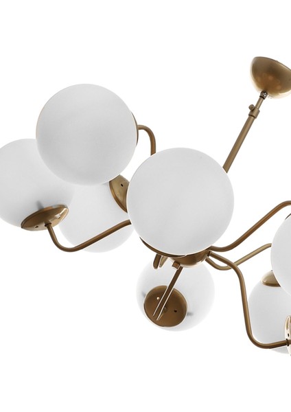 Karmen 8.li Eskitme-Beyaz Glop Camlı Avize fırsatları