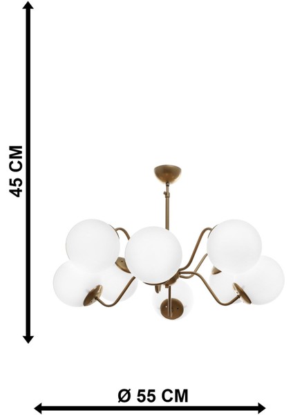 Karmen 8.li Eskitme-Beyaz Glop Camlı Avize indirimleri