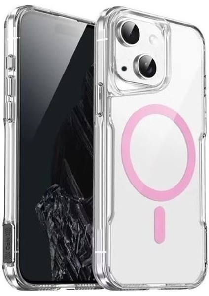 Iphone 14 Plus Kılıf T-Max Magsafe Renkli Sert Mika Alp + Ekran Koruyucu