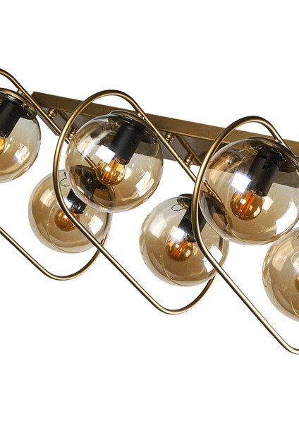 Sühan 6.lı Sıralı Eskitme Bal Glop Camlı Avize fırsatları