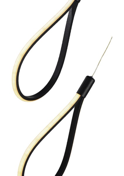 Trend 2.li Üç Renk Ledli Siyah Avize modelleri