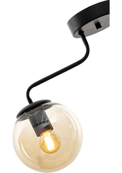 Yağmur 2.li Siyah-Bal Glop Camlı Avize fırsatları