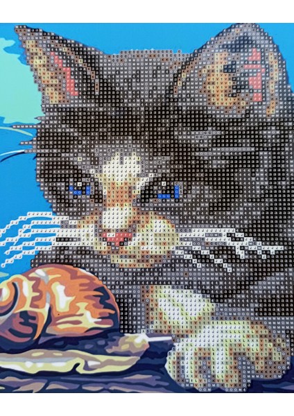 Boncuklu Taşlı Mozaik Elmas Goblen Pano Tablo Resim Puzzle Çocuklar Için 21X25