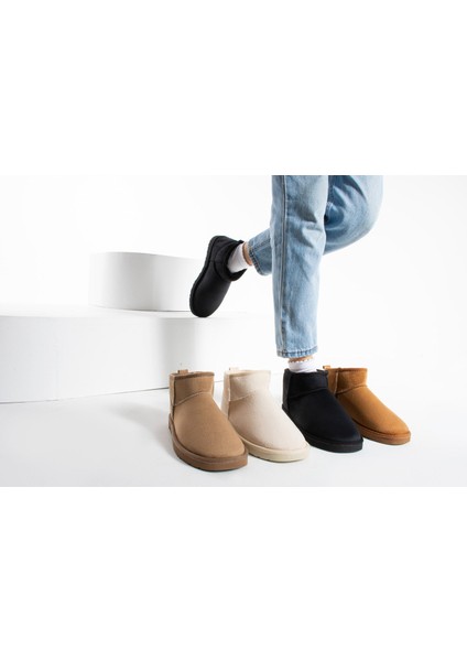 Liana Taba Süet Ince Tabanlı Içi Kürklü Kadın Bot fırsatları