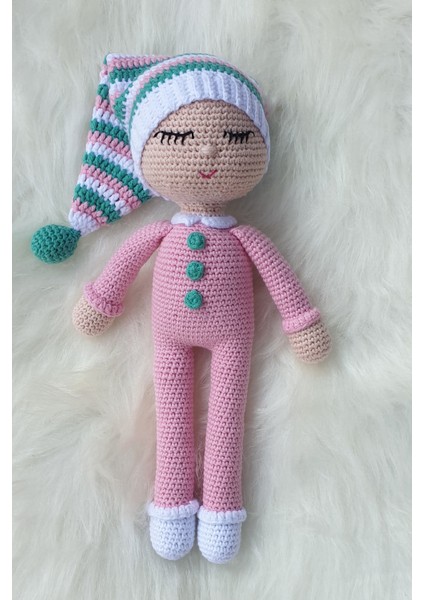 Amigurumi Organik Sevimli Uykucu Bebek
