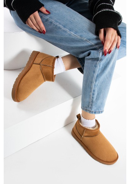 Liana Taba Süet Ince Tabanlı Içi Kürklü Kadın Bot modelleri