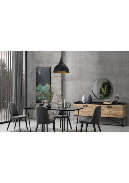 Mabbe Siyah Tekli Sarkıt Avize Mutfak Çocuk Salon Avizeleri Cafe Ofis Koridor Lamba Modelleri