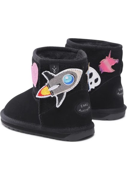Wallaby Mini Play Unisex Çocuk Siyah Bot