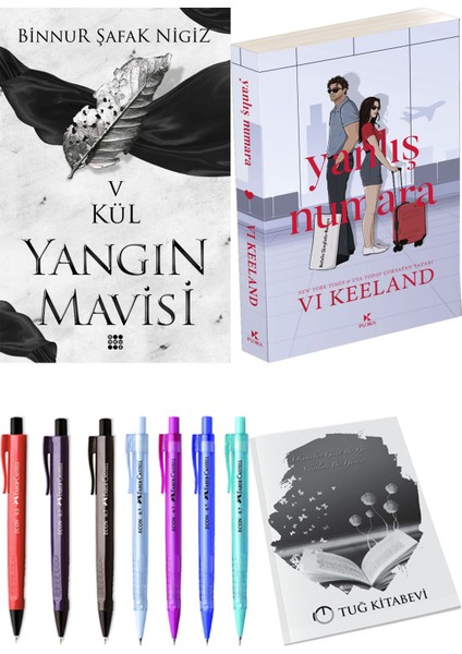 Yanlış Numara ve Dokuz Yayınları Yangın Mavisi 5 Kül Binnur Şafak Nigiz + Hediyeli