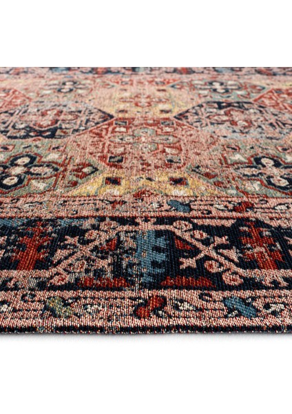 Mabel MB 01 Multy Anadolu Kilim Antik Desenli Kaymaz Taban Yıkanabilir Vintage Dokuma Makine Halısı