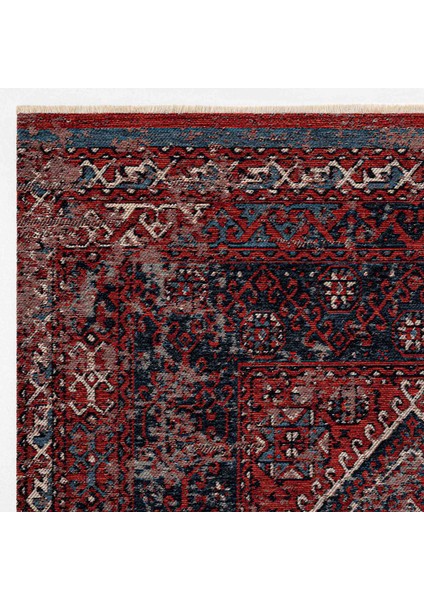 Mabel MB 02 Multy Anadolu Kilim Antik Desenli Kaymaz Taban Yıkanabilir Vintage Dokuma Makine Halısı