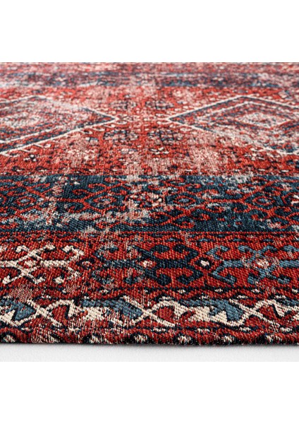 Mabel MB 02 Multy Anadolu Kilim Antik Desenli Kaymaz Taban Yıkanabilir Vintage Dokuma Makine Halısı