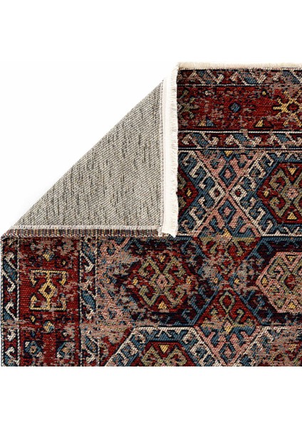 Mabel MB 03 Multy Anadolu Kilim Antik Desenli Kaymaz Taban Yıkanabilir Vintage Dokuma Makine Halısı