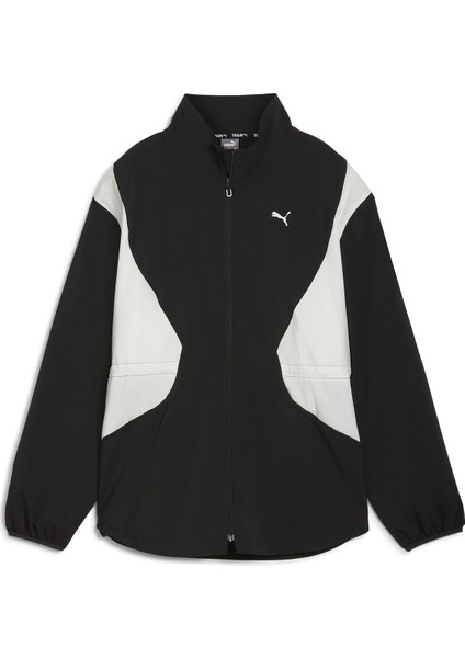 Training Woven - Long Kadın Siyah Koşu Ceketi