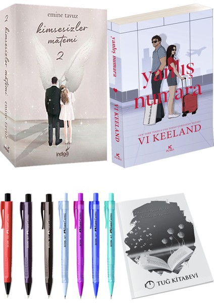 Yanlış Numara ve Kimsesizler Matemi 2 Emine Tavuz 2li Set + Hediyeli