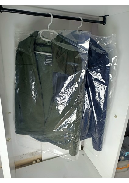 Elbise Poşeti 100 Adet - Takım Elbise Poşeti 60X90CM Askı Yeri Mevcut 100 Adet Kuru Temizleme Poşeti