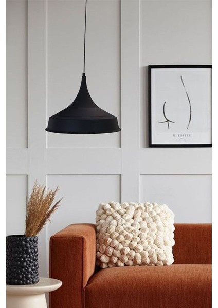 Tomsa Asaletli Siyah Tekli Avize Sarkıt Lamba Salon Yatak Odası Restoran Pastane Avizeleri