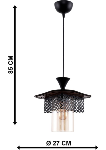 Leydi Tekli Siyah Avize modelleri