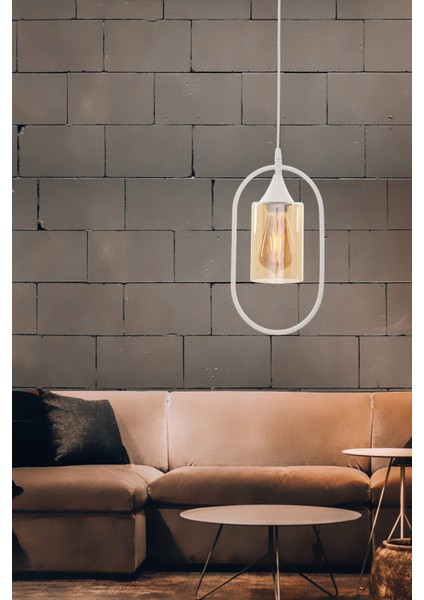 Boris Tekli Beyaz Avize