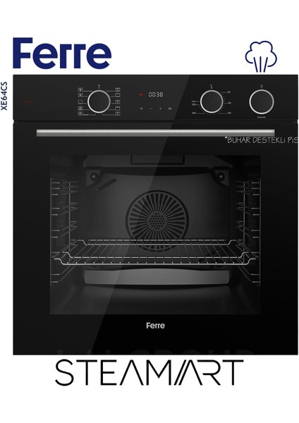 Steamart Ss Serisi Siyah Set (SS205 + XE64CS +D080 ) - Kare Emaye Izgara