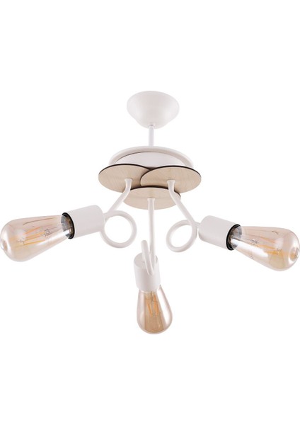 Aydinç 3'lü Beyaz Akça Ahşaplı Avize fiyatları