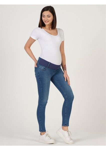 Hamile Skinny Jeans Mavi