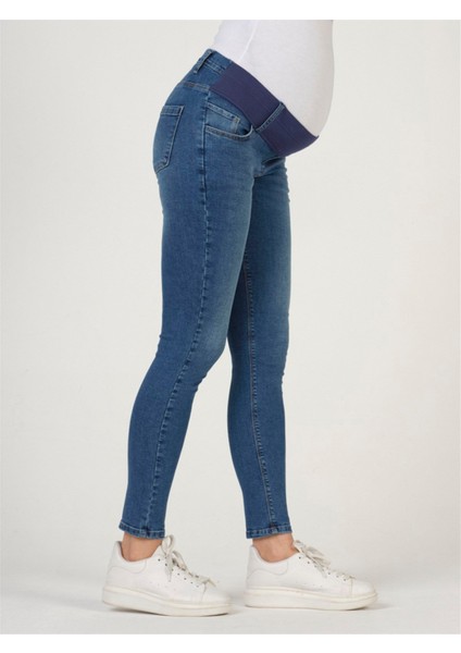 Hamile Skinny Jeans Mavi