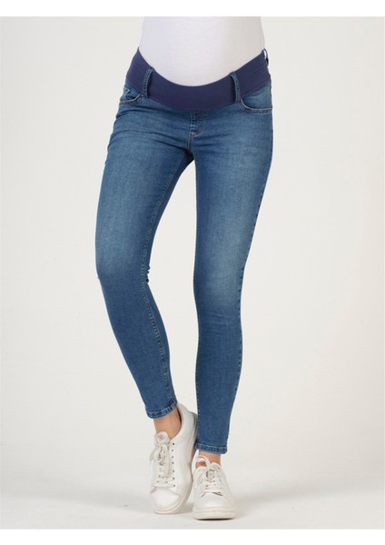 Hamile Skinny Jeans Mavi