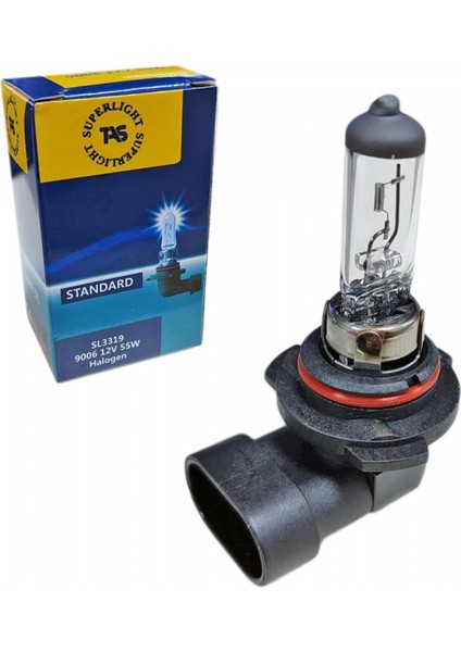 Tas Süperlight 12V 9006 Ampul Halogen 55W SL3319 (10 Lu)