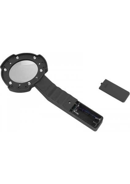 Populermarketim - 7 LED Aydınlatma,fener,pusula,4x Büyütme Okuma Büyüteç TH600557