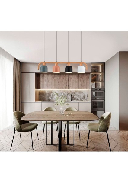 3427-4AS Simeon 4 Lü Sıralı Sarkıt Avize