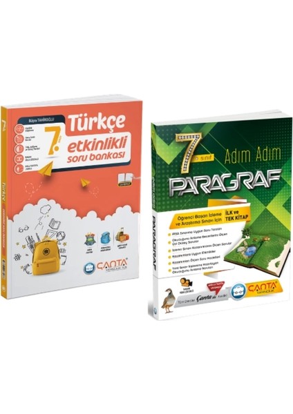 7. Sınıf Türkçe Etkinlikli Kazanım Soru Bankası + Paragraf Soru Bankası