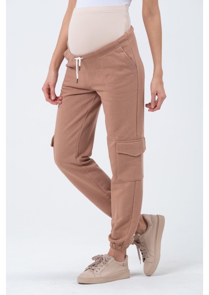 Hamile Üç Iplik Kargo Eşofman Altı Kahverengi fırsatları