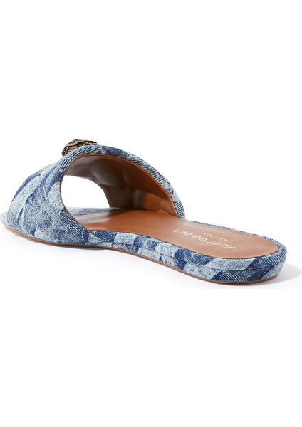 Kurt Geiger Topuklu Ayakkabı Kensington Denim Flat Sandals Rahat Şık